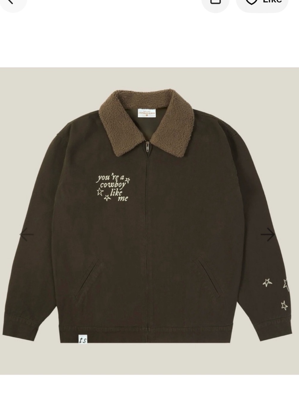 RARE LIMITED EDITION Taylor Swift Evermore Cowboy Like Me Brown Jacket Sz M